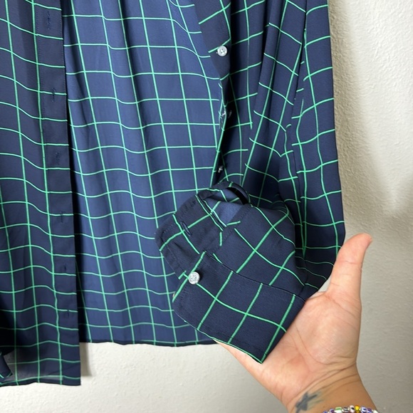 J. Crew Plaid Blue Green Button Down Shirt size small - Picture 5 of 9
